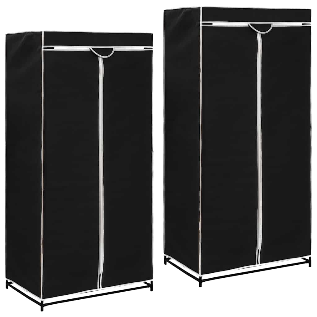 Kleiderschrank Schwarz 75×50×160 cm