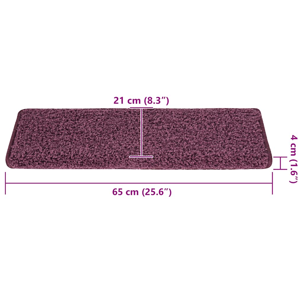 Stufenmatten 15 Stk. 65x21x4 cm Grau Rechteckiger Rand