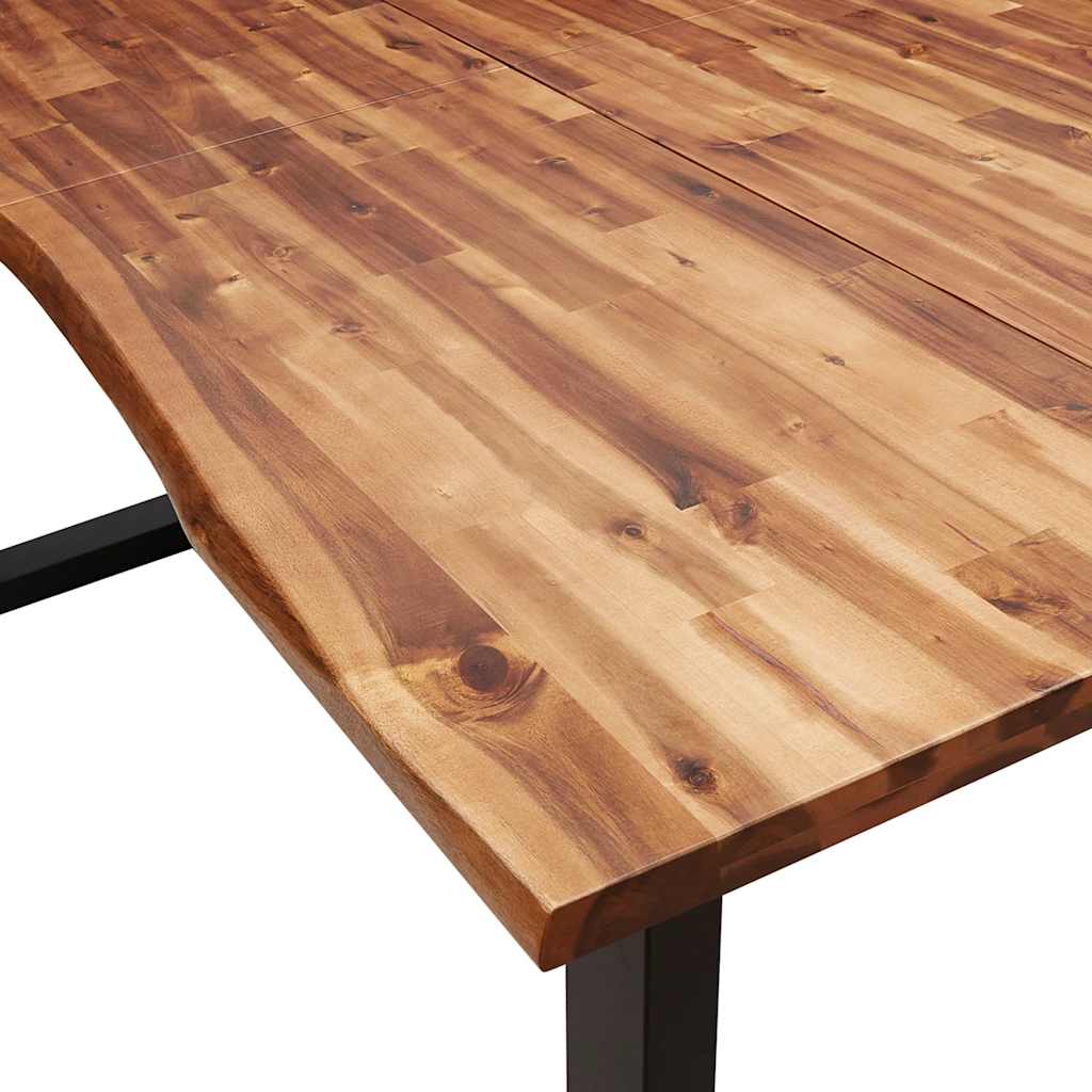 Esstisch Baumkante 140x80x75 cm Massivholz Akazie