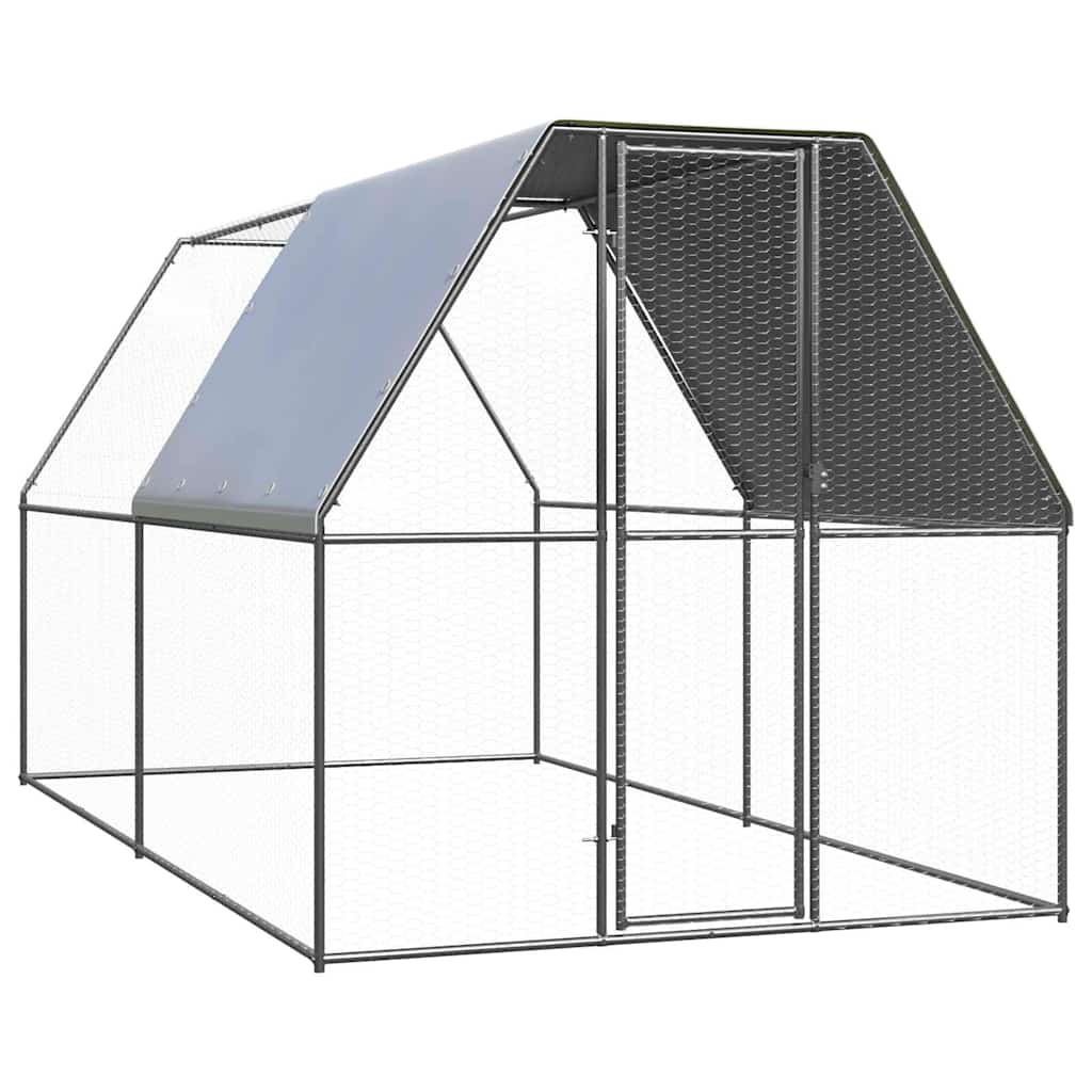 Outdoor-Hühnerkäfig 2x2x2 m Verzinkter Stahl