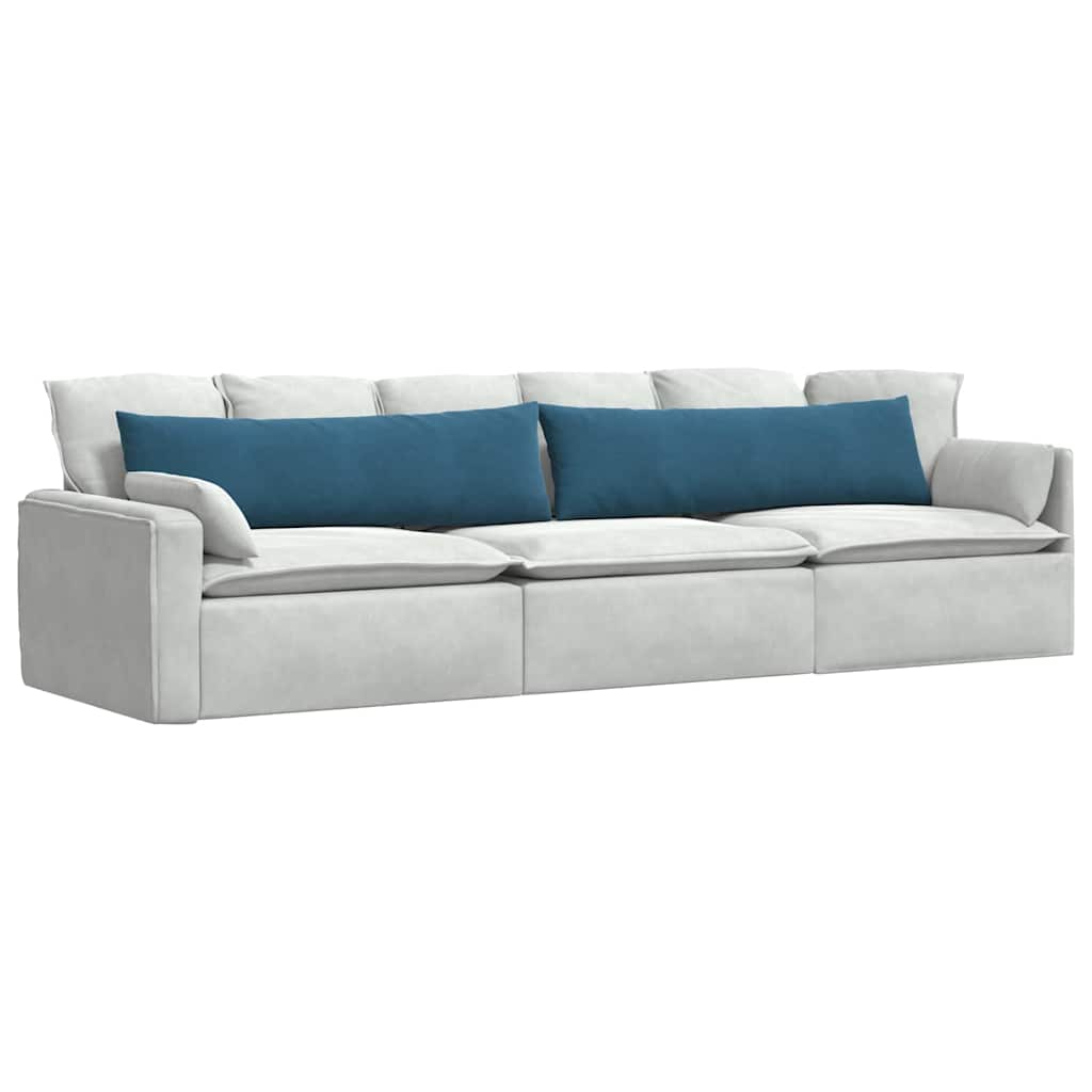 Sofakissen 2 Stück Blau 50 x 30 cm Cordstoff