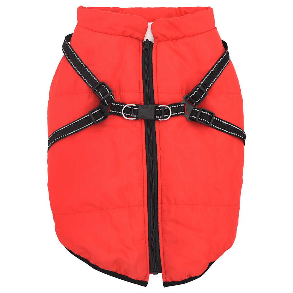 Hundemantel mit Geschirr Wasserdicht Reflektierend Lila L48