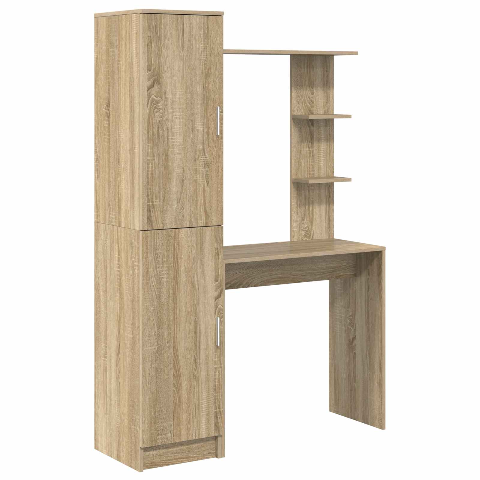 Schreibtisch 2 pcs Schwarz Eichen-Optik