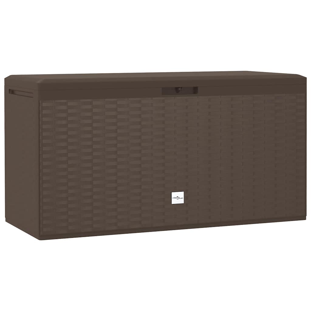Gartentruhe Braun 119x48x60 cm Polypropylen