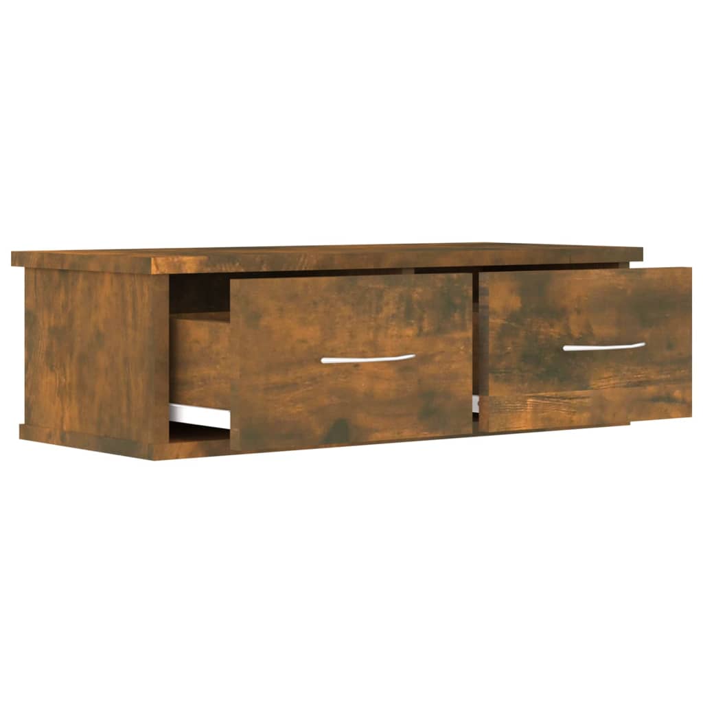 Wand-Schubladenregal Weiß 60x26x18,5 cm Holzwerkstoff