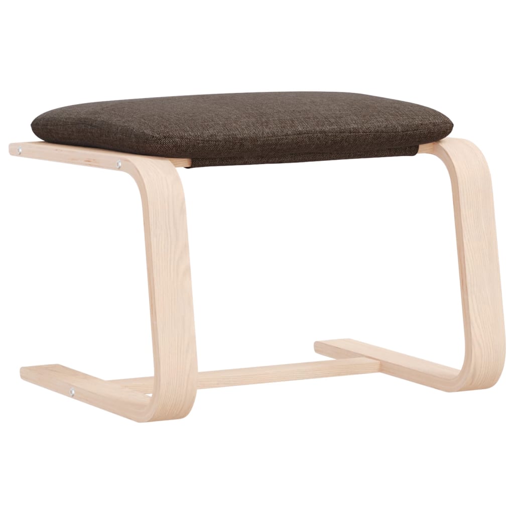 Fußhocker Creme 51x41x40 cm Stoff