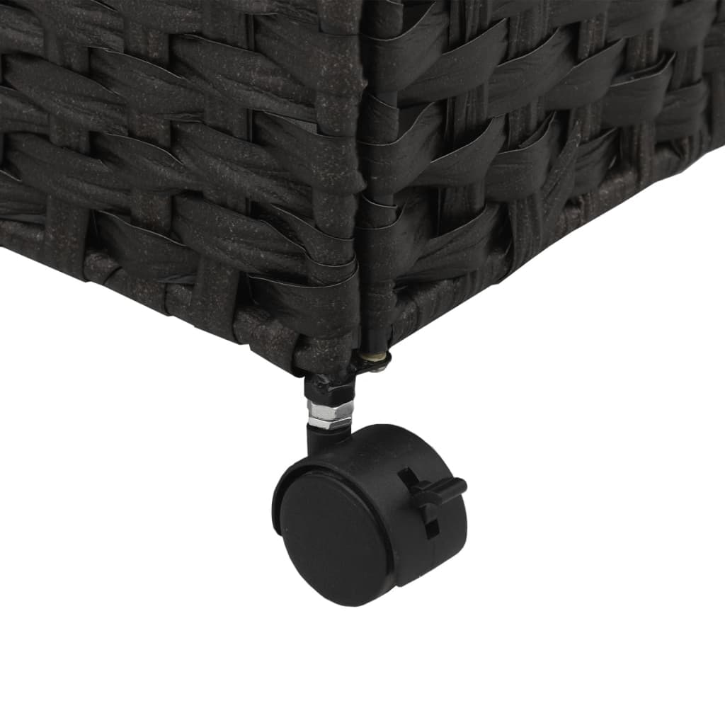 Wäschekorb mit Rollen 60x35x60,5 cm Rattan