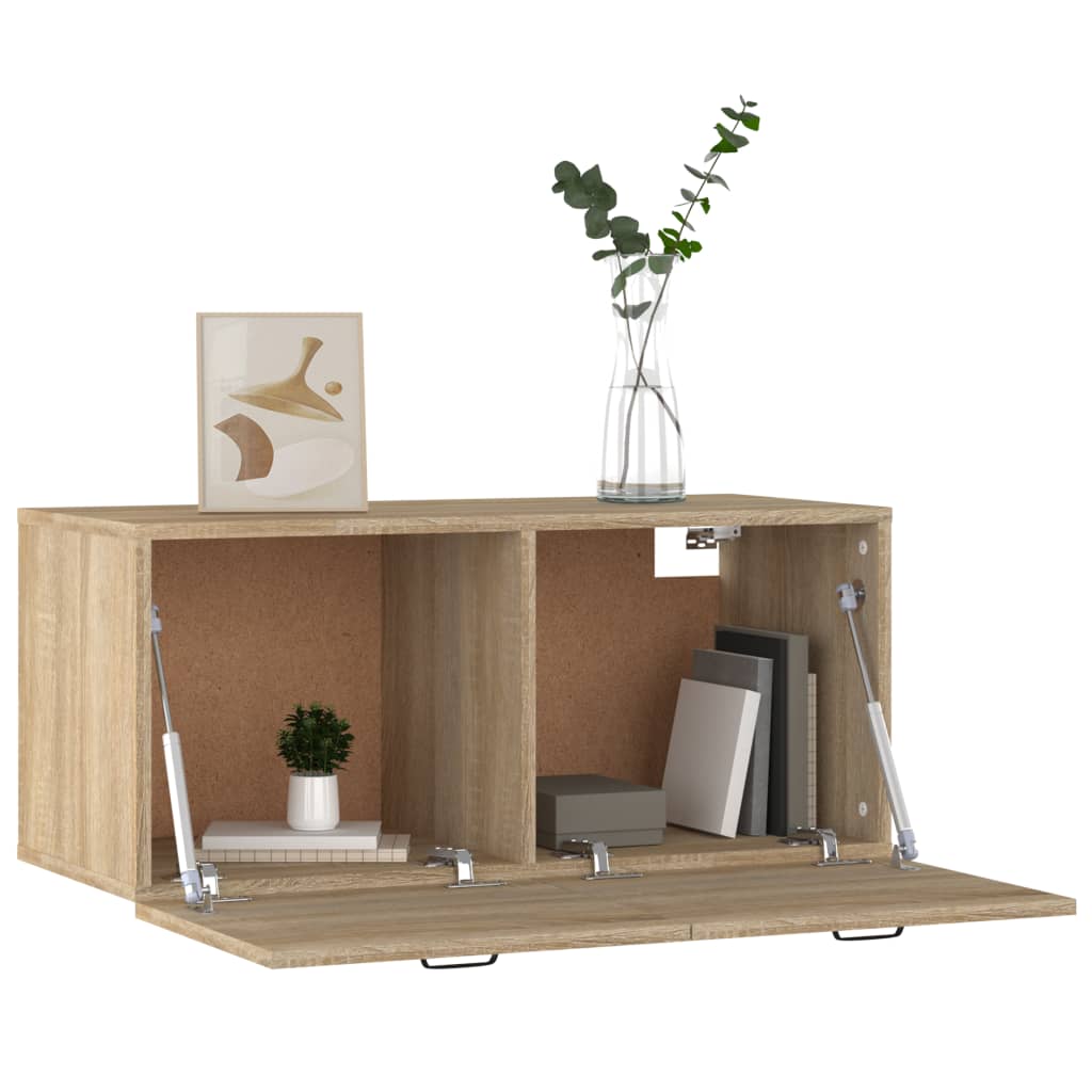Wandschrank Weiß 80x36,5x35 cm Holzwerkstoff