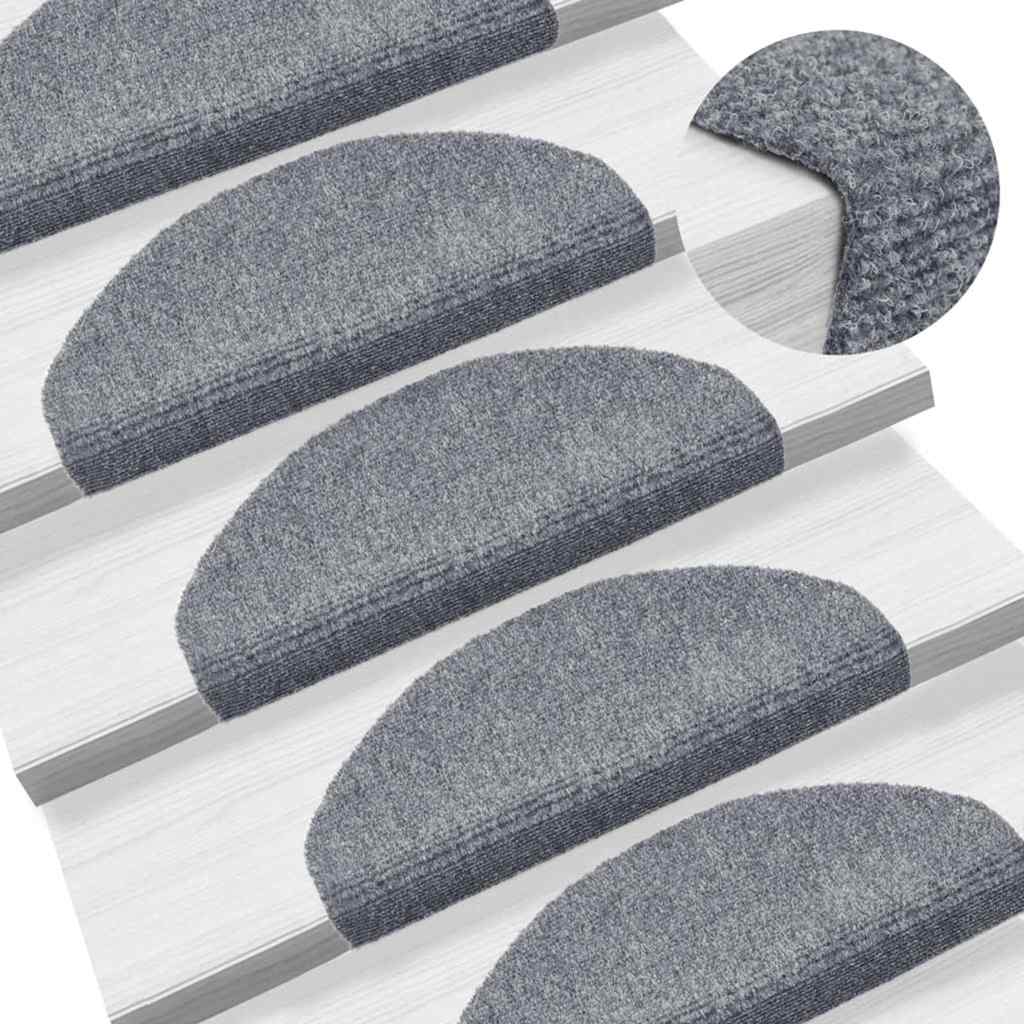 Stufenmatten Selbstklebend 15 Stk. 56x17x3 cm Hellbraun Halbrund
