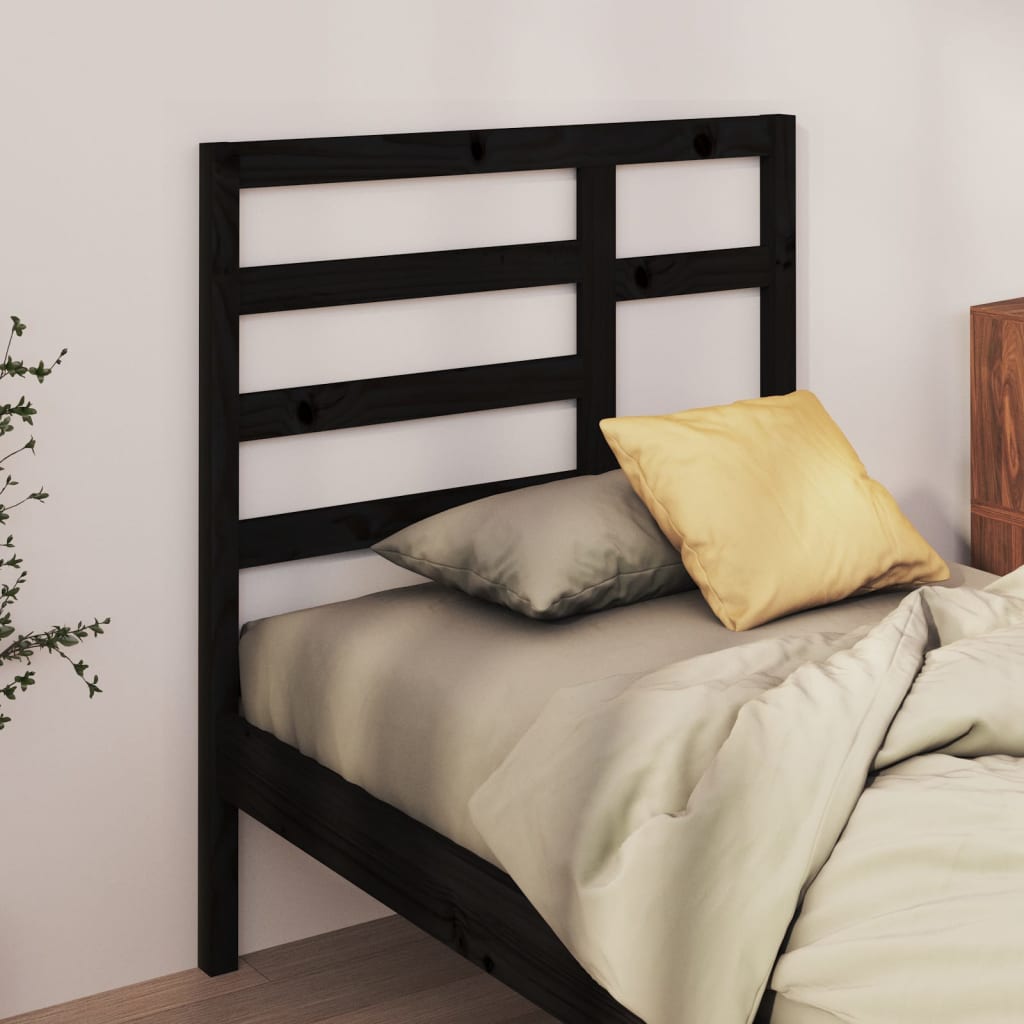 Bett-Kopfteil Grau 81x4x104 cm Massivholz Kiefer