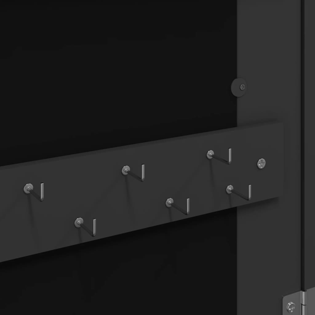 Spiegel-Schmuckschrank mit LED-Beleuchtung Wandmontage Weiß