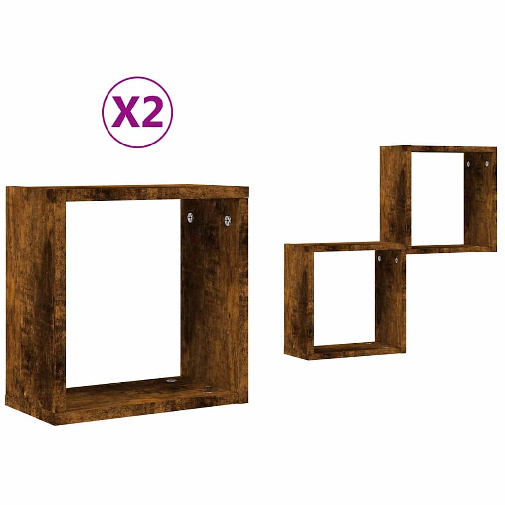 Würfelregale 2 Stk. Weiß 30x15x30 cm
