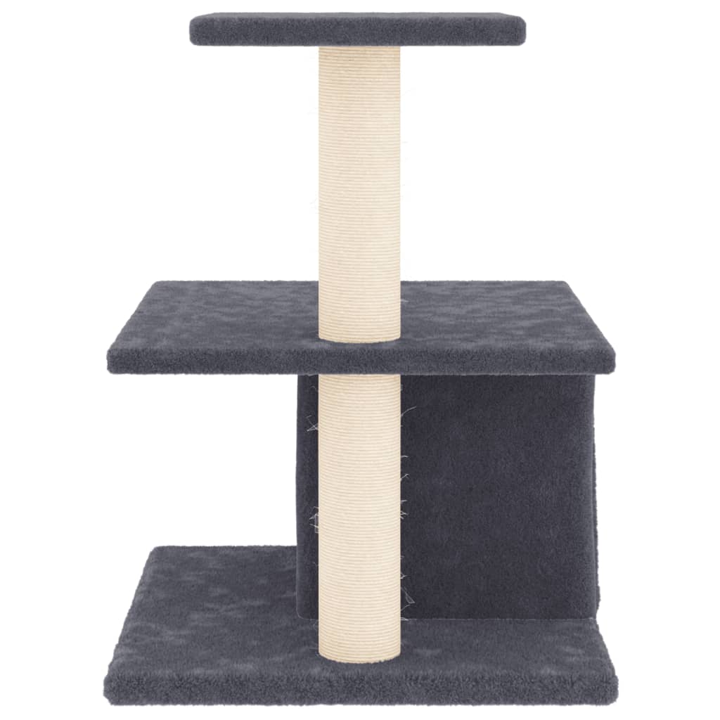 Kratzbaum mit Sisal-Kratzsäulen Creme 48 cm