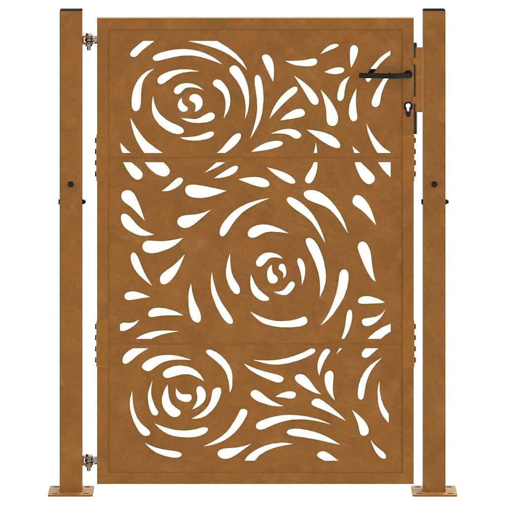 Gartentor Schwarz 100x100 cm Stahl Lichtdesign