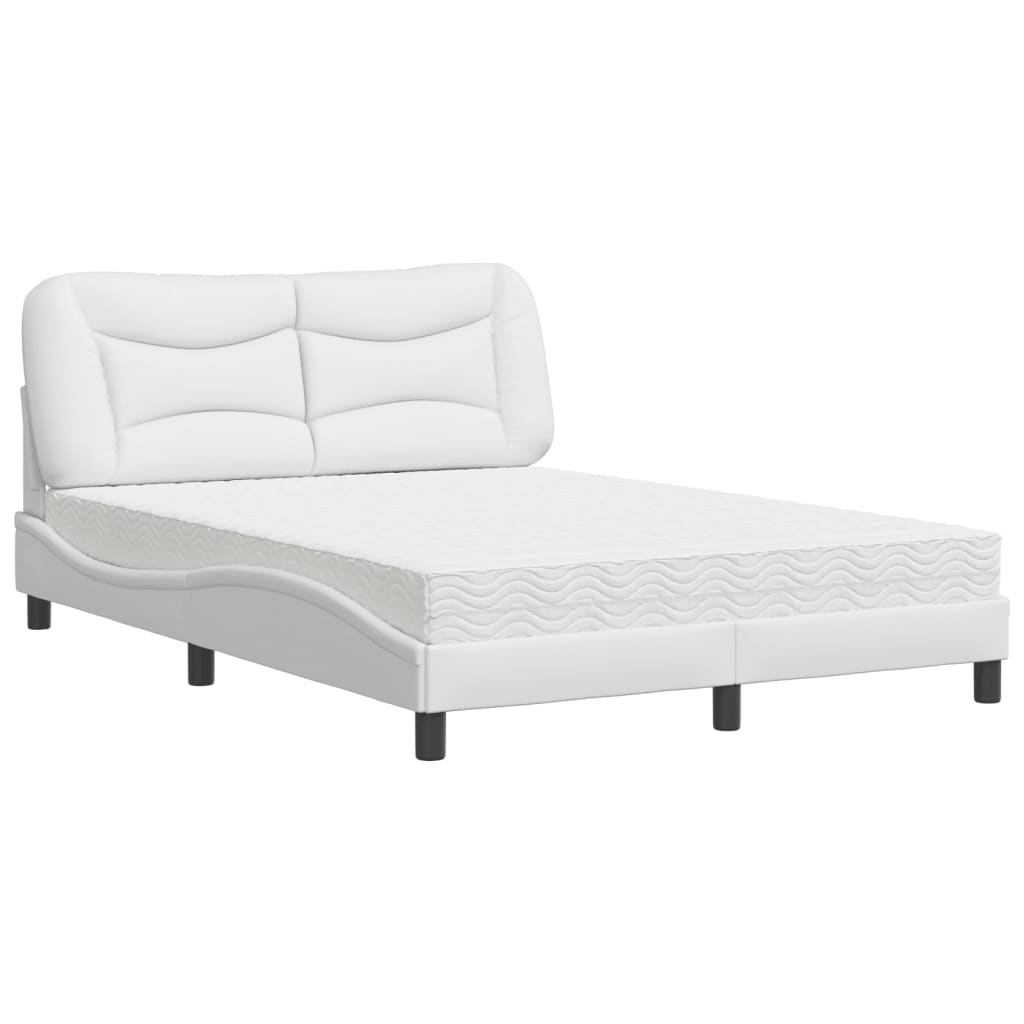 Bett mit Matratze "Hvar" Schwarz 80x200 cm Kunstleder