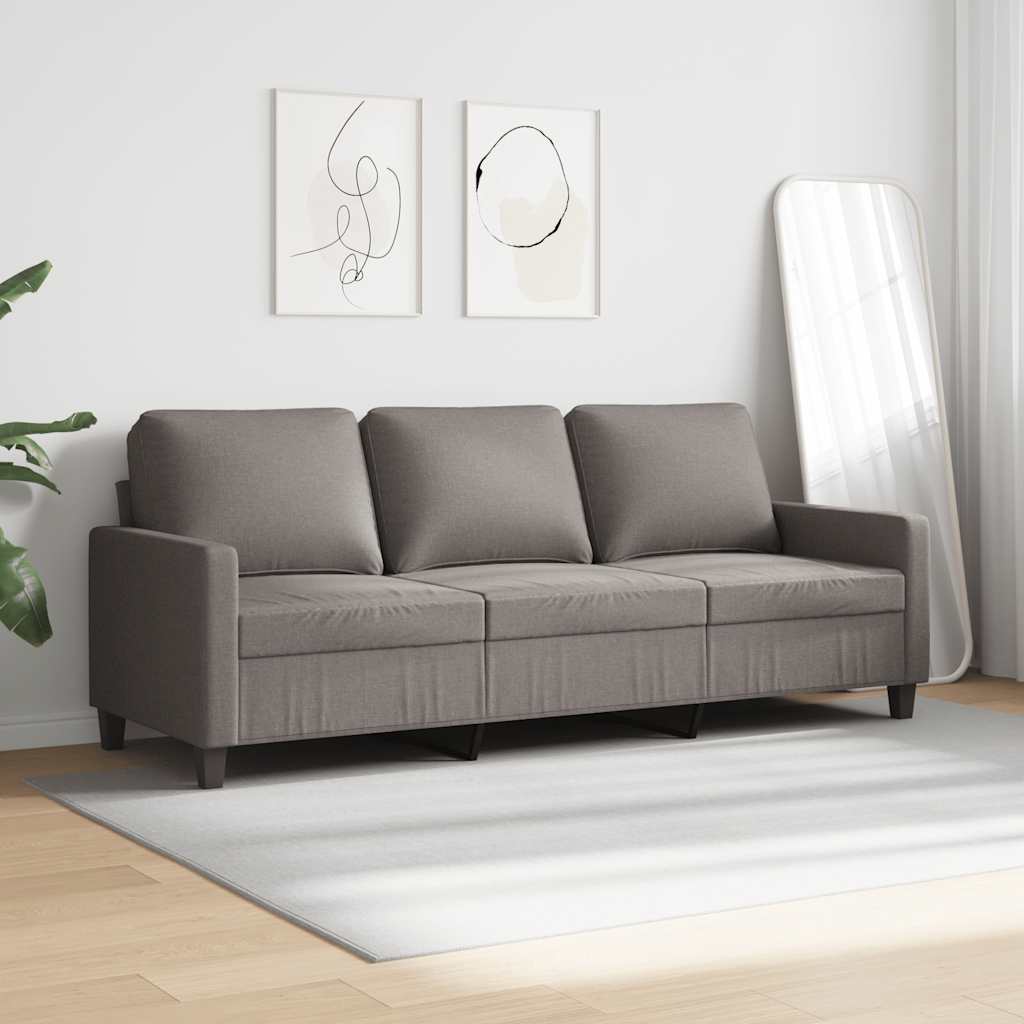 3-Sitzer-Sofa Hellgrau 180 cm Stoff