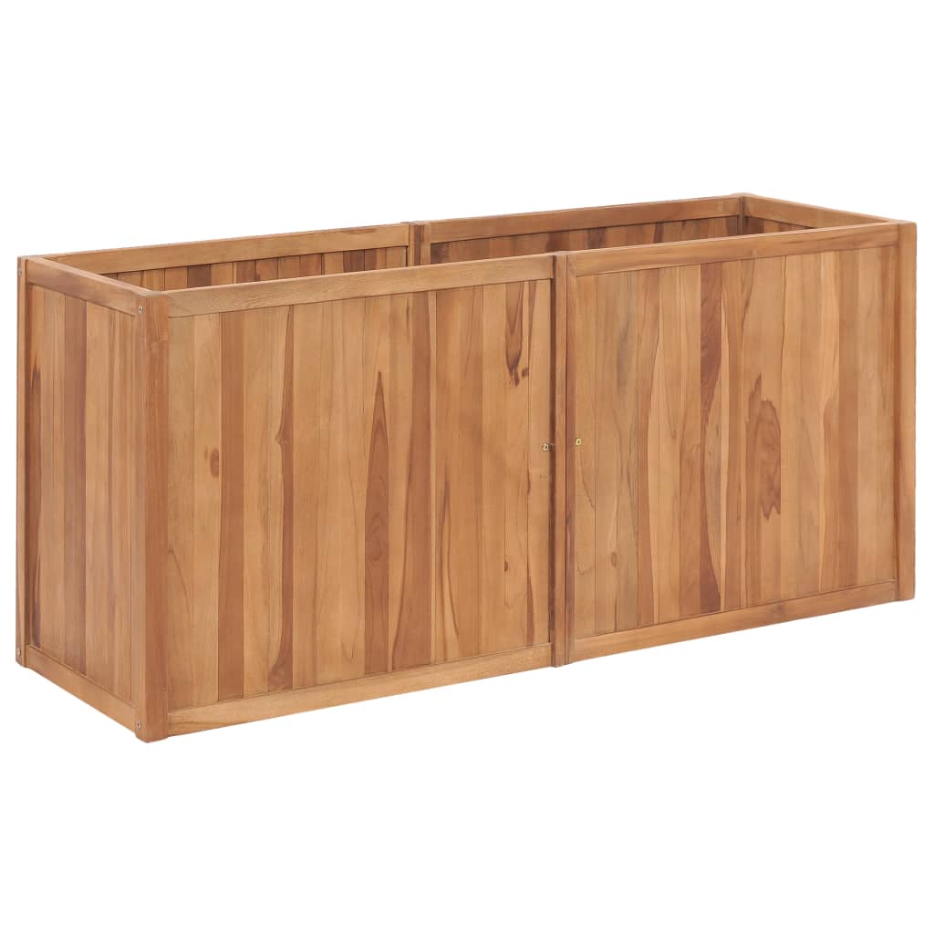 Hochbeet 150x30x25 cm Massivholz Teak