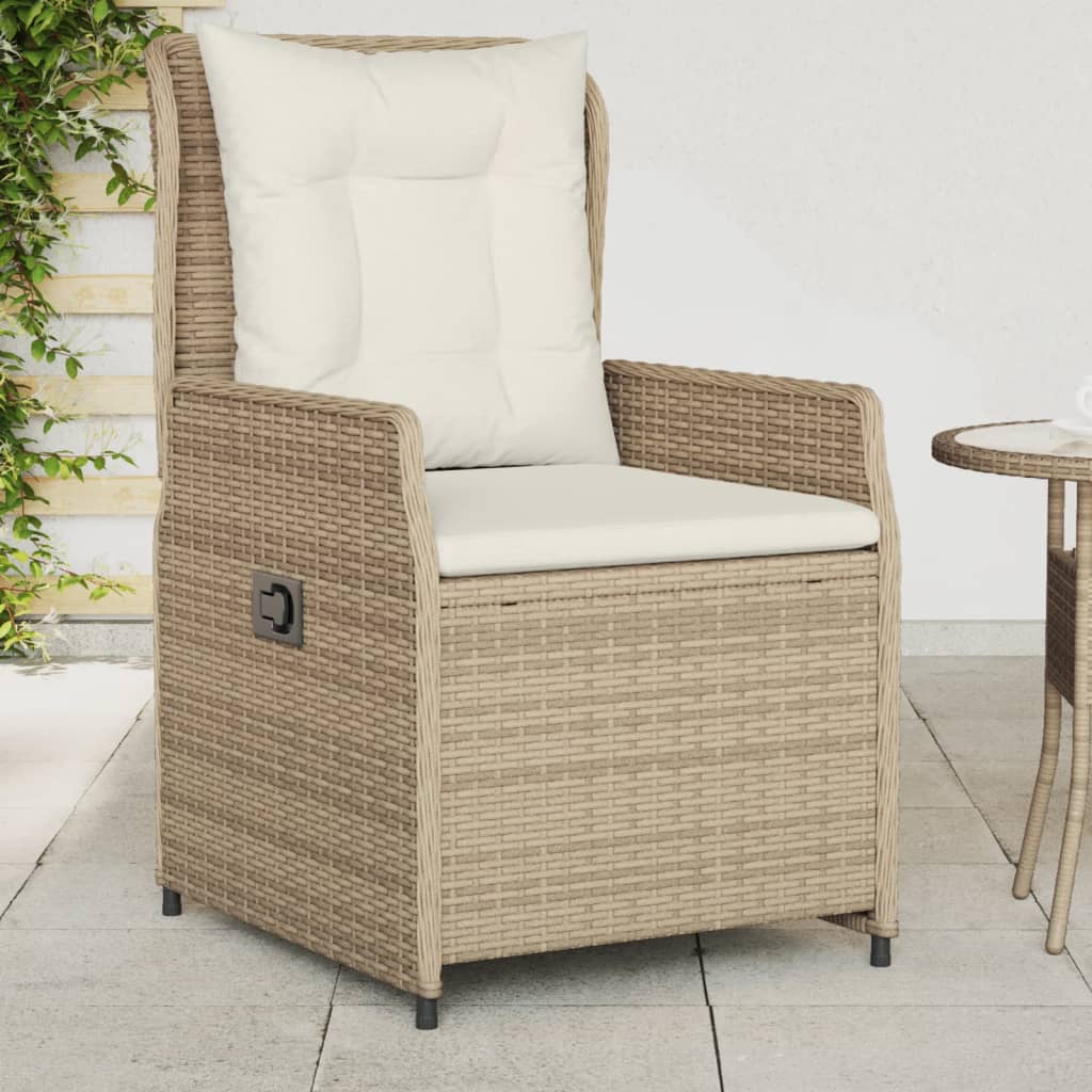 Gartensessel 2 Stk. Verstellbar Schwarz Poly Rattan