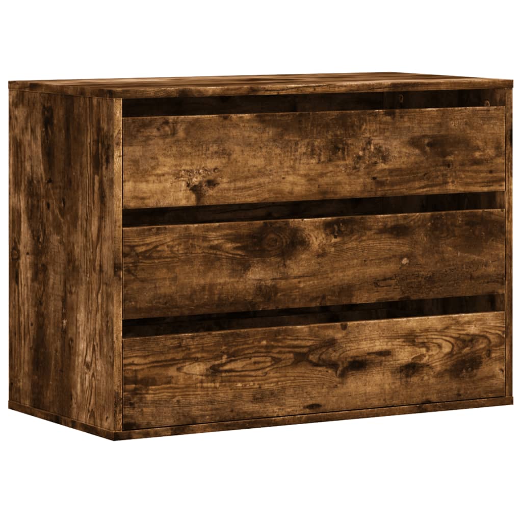 Schubladenschrank Schwarz Eichen-Optik 41 x 40 x 58 cm