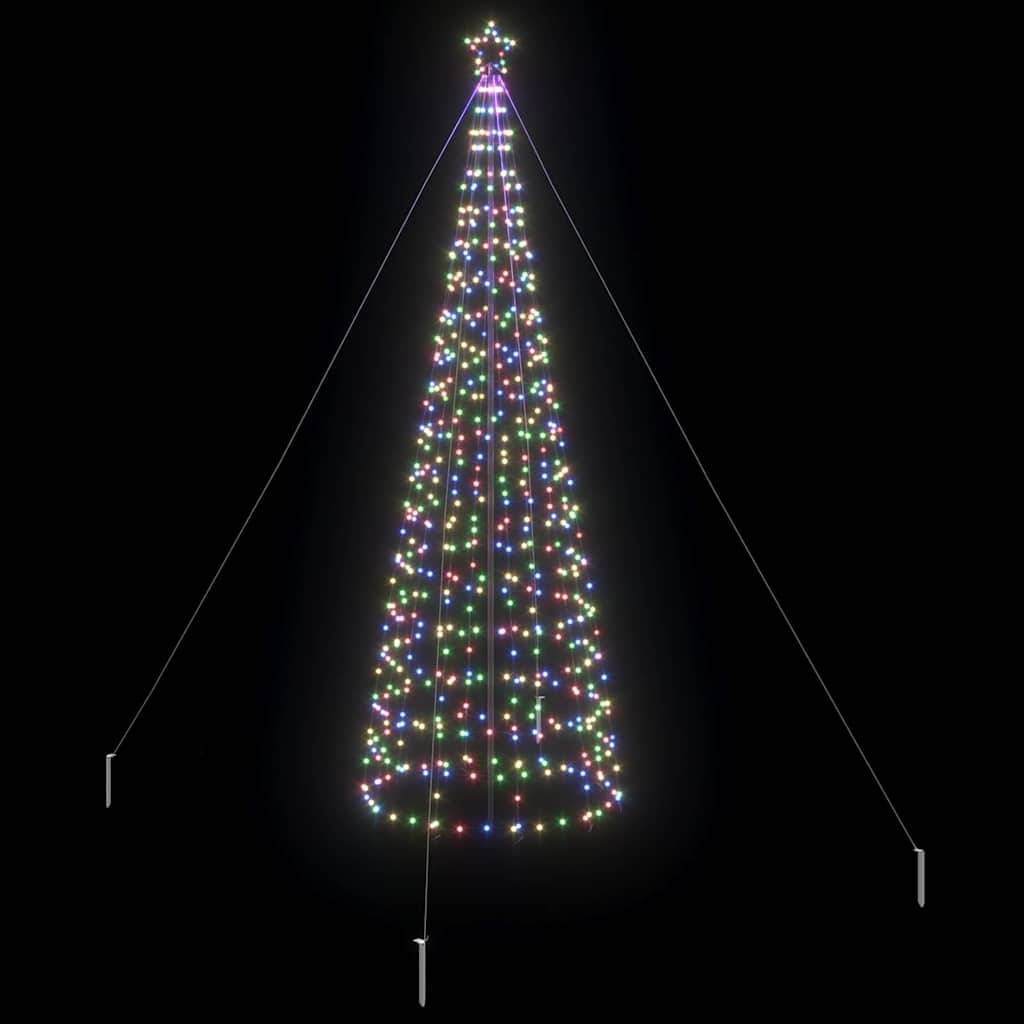 LED-Weihnachtsbaum mit Erdspießen 220 LEDs Warmweiß 180 cm