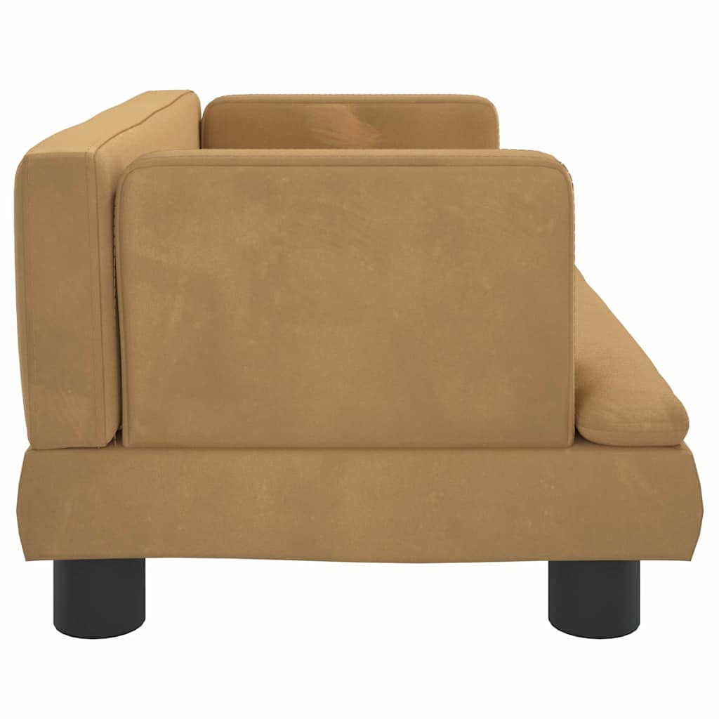 Kindersofa Blau 80x45x30 cm Samt