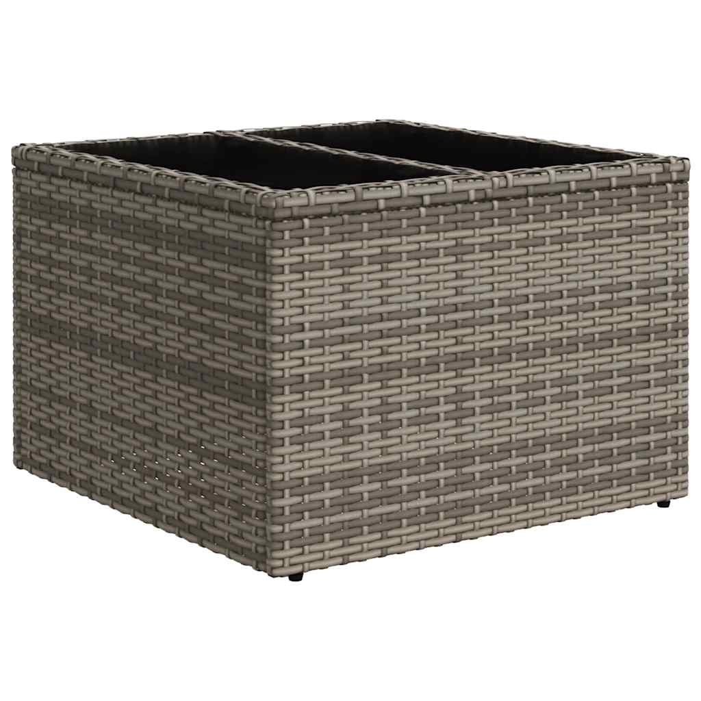10-tlg. Garten-Sofagarnitur mit Kissen Schwarz Poly Rattan