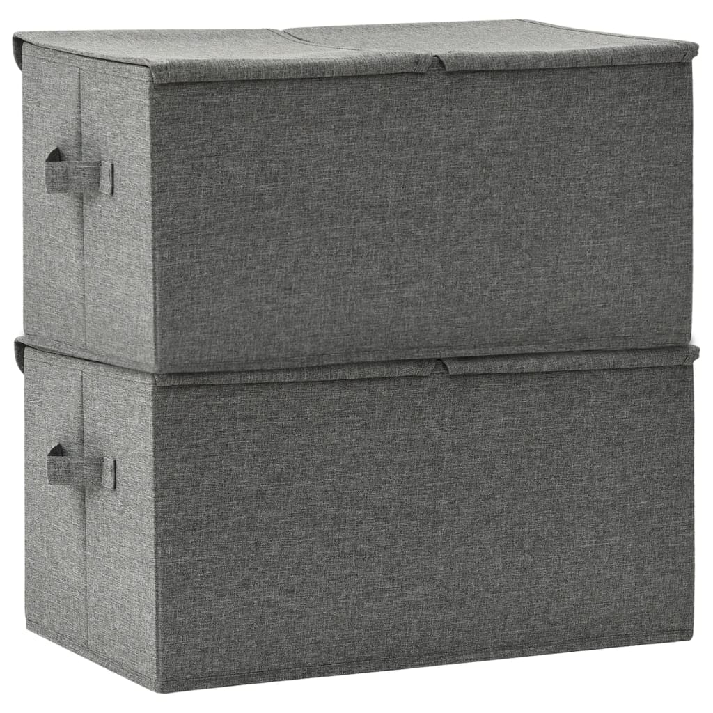 Aufbewahrungsbox Stoff 50x30x25 cm Anthrazit