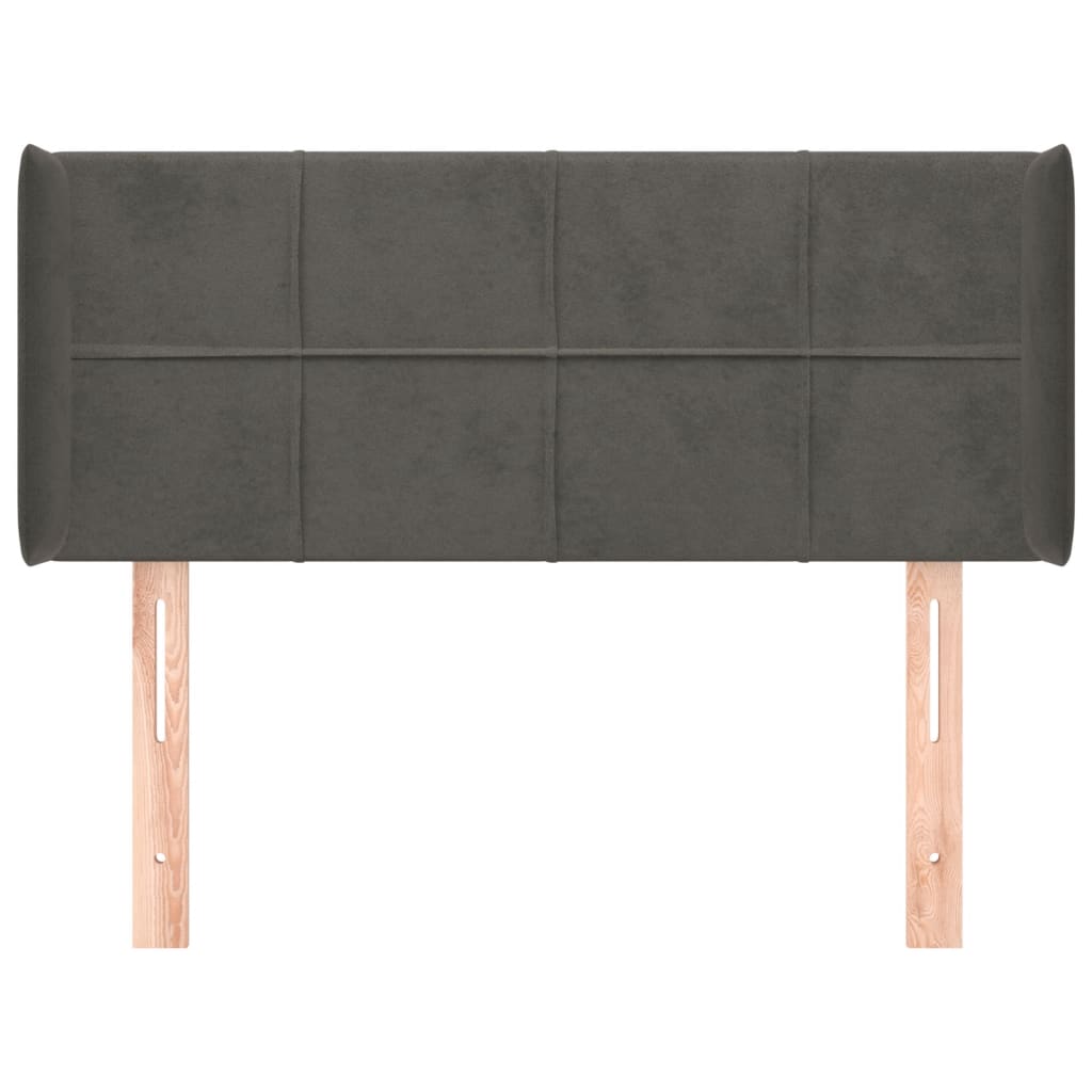 Kopfteil mit Ohren Dunkelblau 93x16x78/88 cm Samt