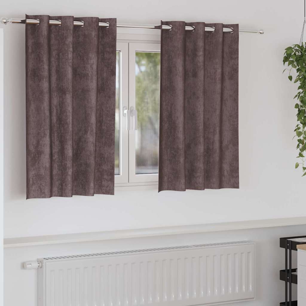 Samtvorhänge mit Vorhängen 2 pcs Weinrot 140 x 140 cm Samt