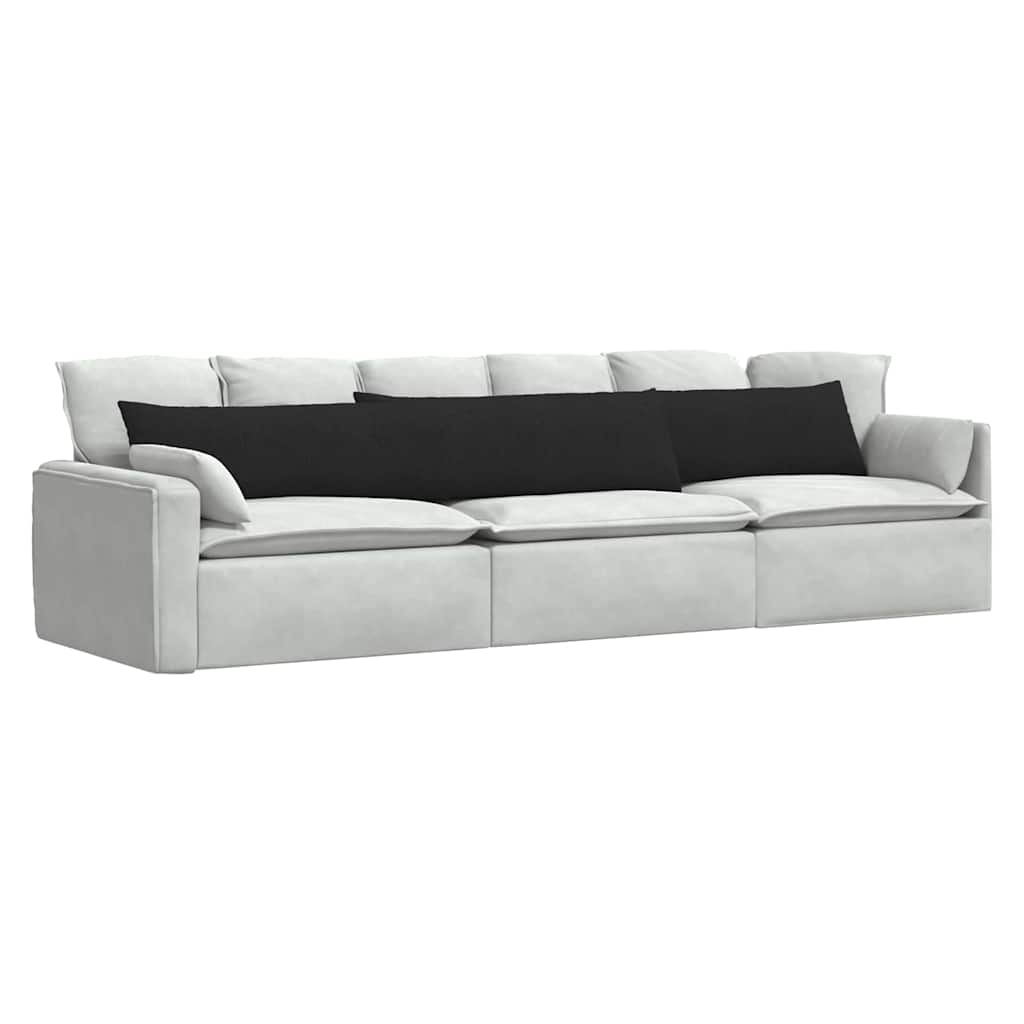 Sofakissen 2 pcs Hellgrau 50 x 30 cm Stoff
