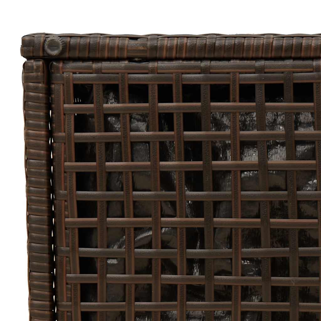 Gartenhocker mit Kissen 2 Stk. Schwarz 40x40x43 cm Poly Rattan