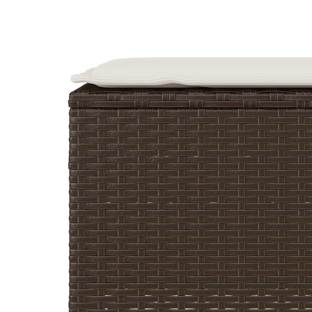 Gartenbank mit Kissen Schwarz 110x30x40,5 cm Poly Rattan