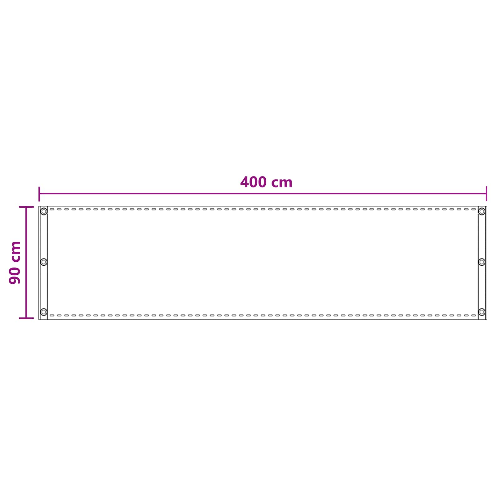 Balkon-Sichtschutz Anthrazit 75x300 cm HDPE