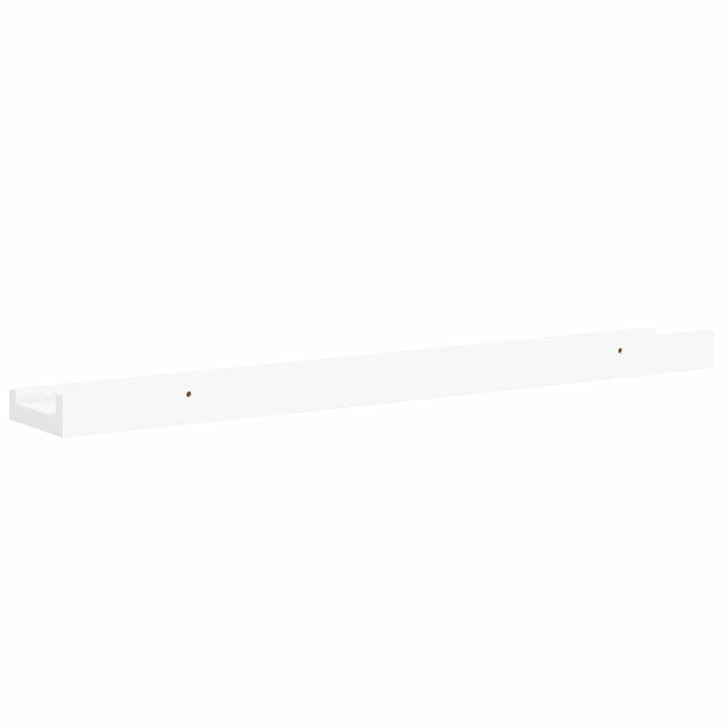 Bilderleisten 2 Stk. Weiß 80x9x3 cm MDF