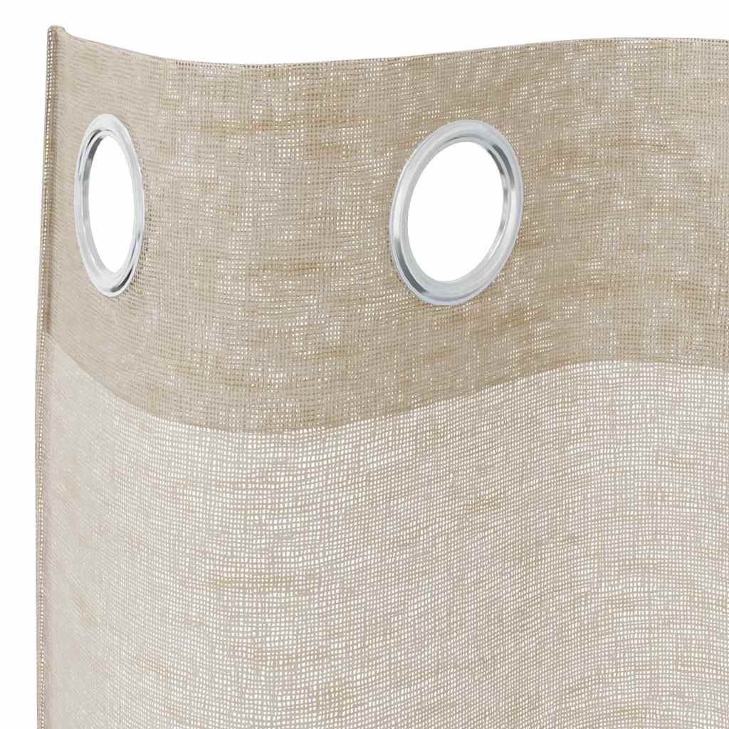 Voile-Vorhang mit Vorhängen 2 pcs Weiß 140 x 140 cm Polyester