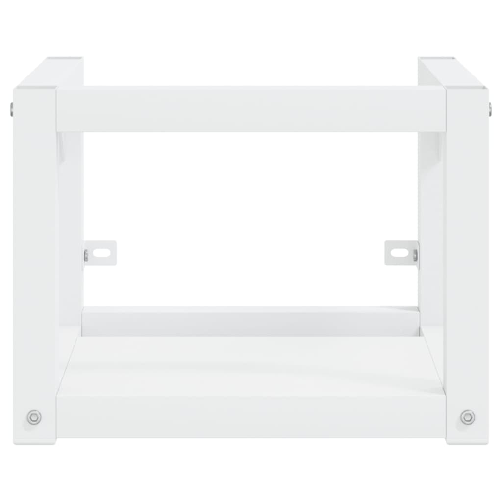 Badezimmer Wand-Waschtischgestell Weiß 59x38x31 cm Eisen