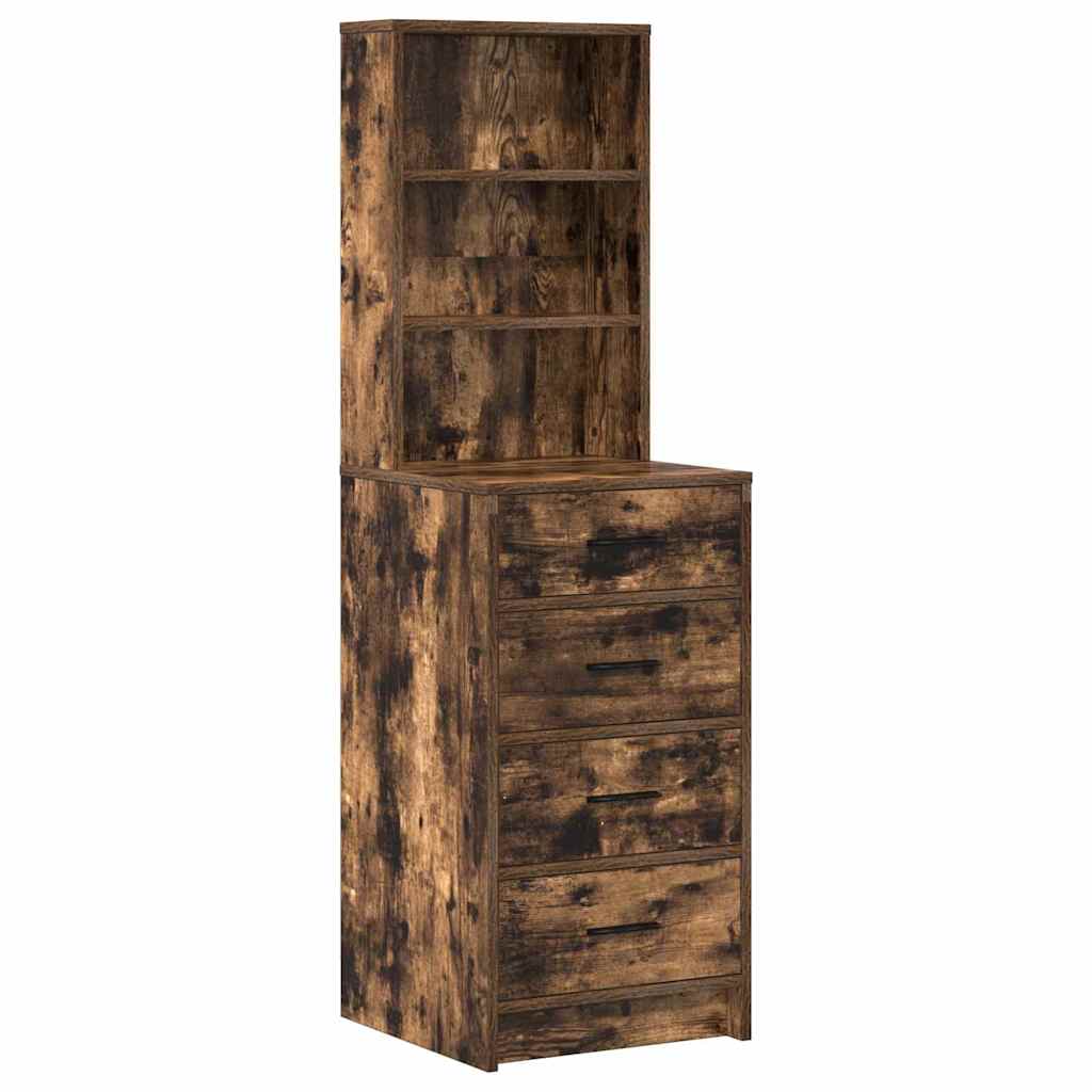Schminktisch mit Regal Weiß 78,5 x 41 x 135 cm Holzwerkstoff
