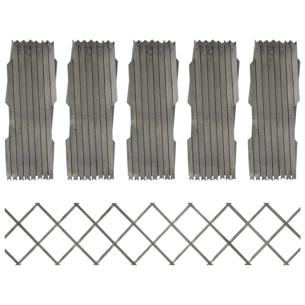 Rankzäune 5 Stk. Massivholz Tanne 180x80 cm