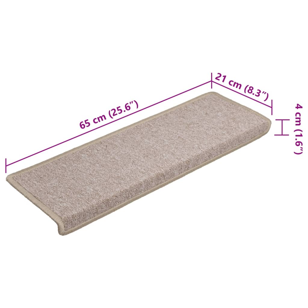Stufenmatten 15 Stk. 65x21x4 cm Anthrazit Rechteckiger Rand