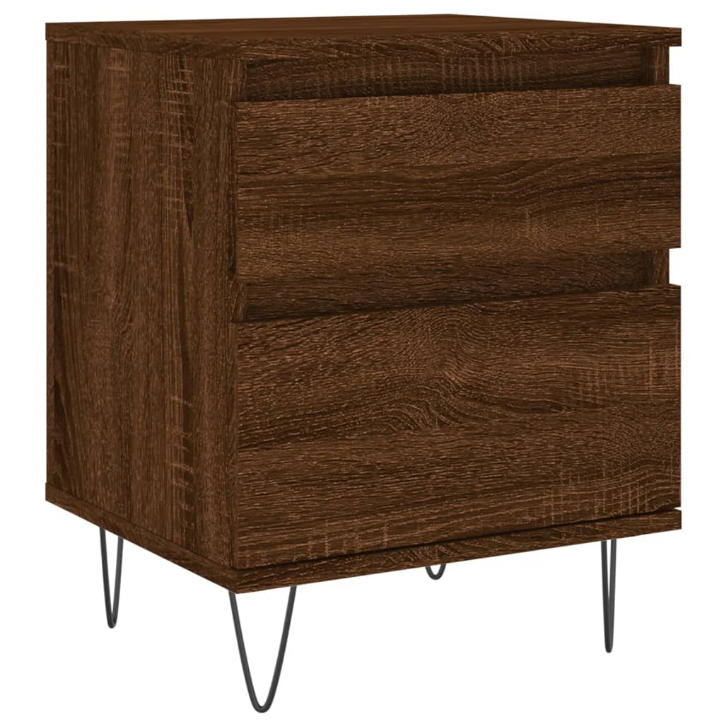 Bettschrank Schwarz Eichen-Optik 40 x 35 x 50 cm Holzwerkstoff