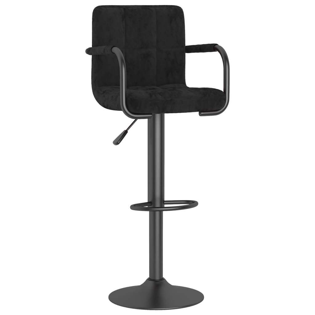 Barhocker 2 Stk. Blau Samt