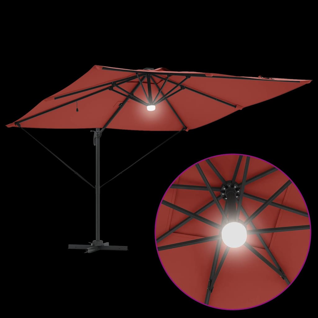 Roma Parasol Beige 286 x 284 x 270 cm Aluminium und Polyester
