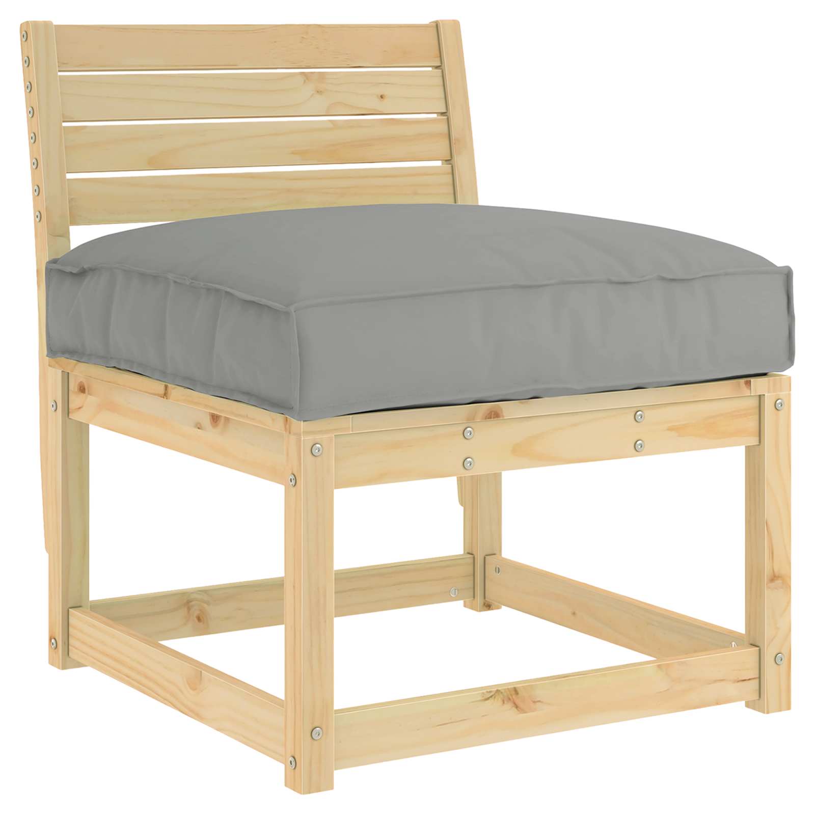 Kissen Anthrazit 70 x 70 x 12 cm Oxford-Stoff