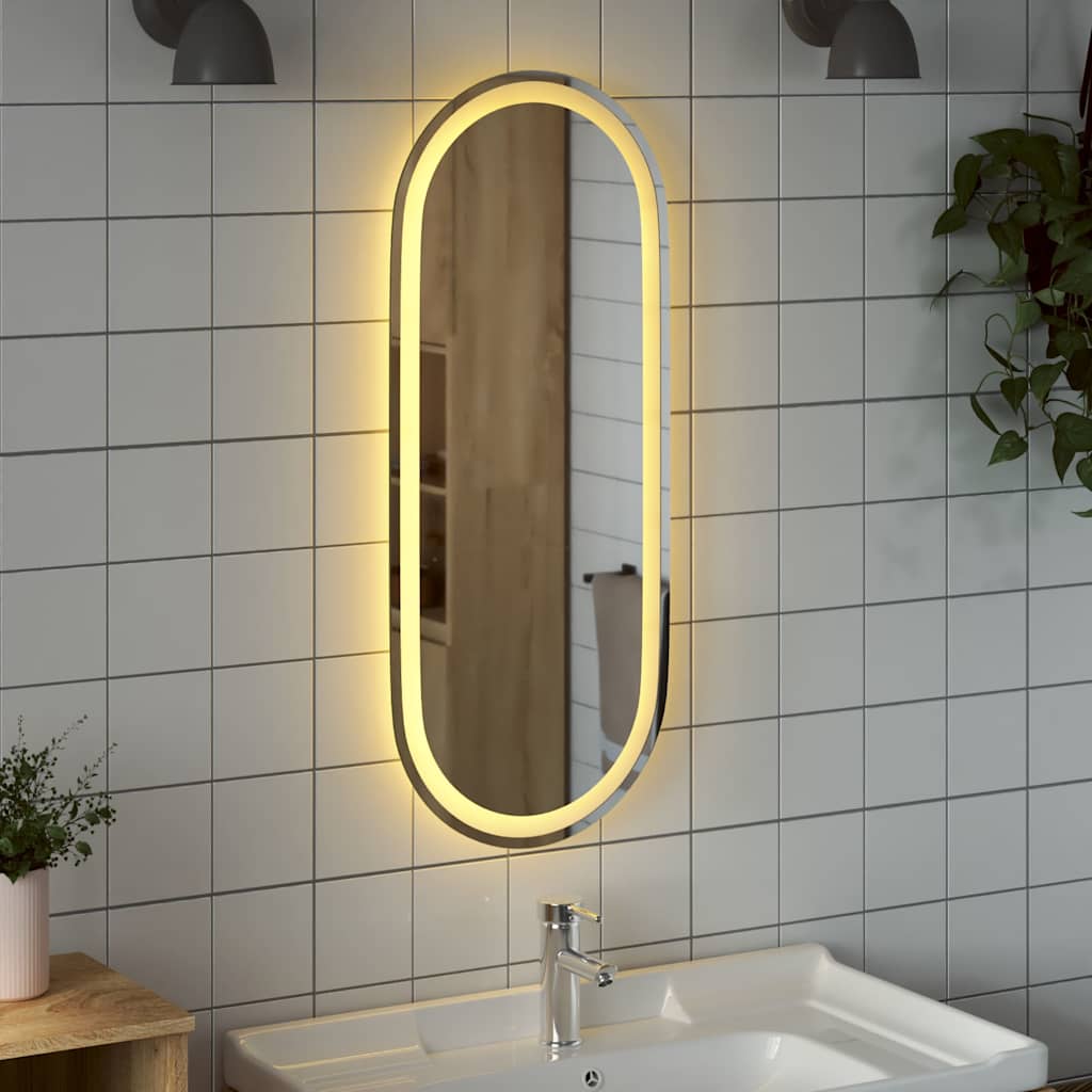 LED-Badspiegel 40x15 cm Oval