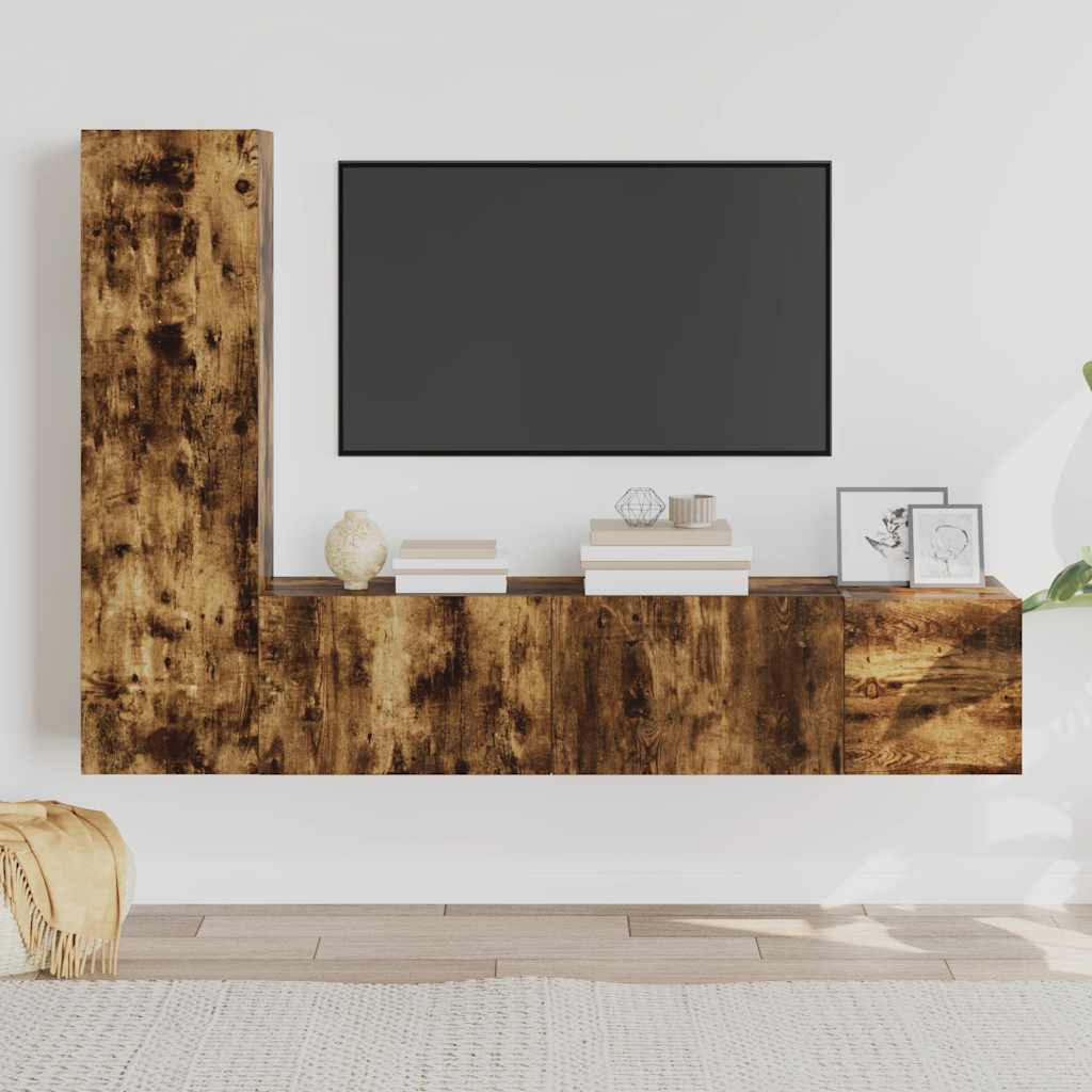 5-tlg. TV-Schrank-Set Weiß Holzwerkstoff