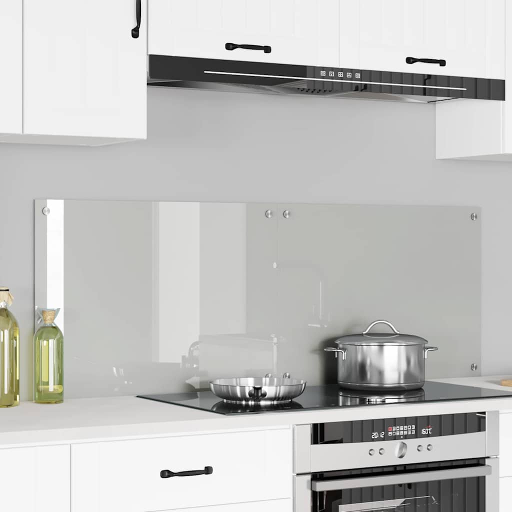 Küchenrückwand 2 pcs Weiß 70 x 40 cm Gehärtetes Glas
