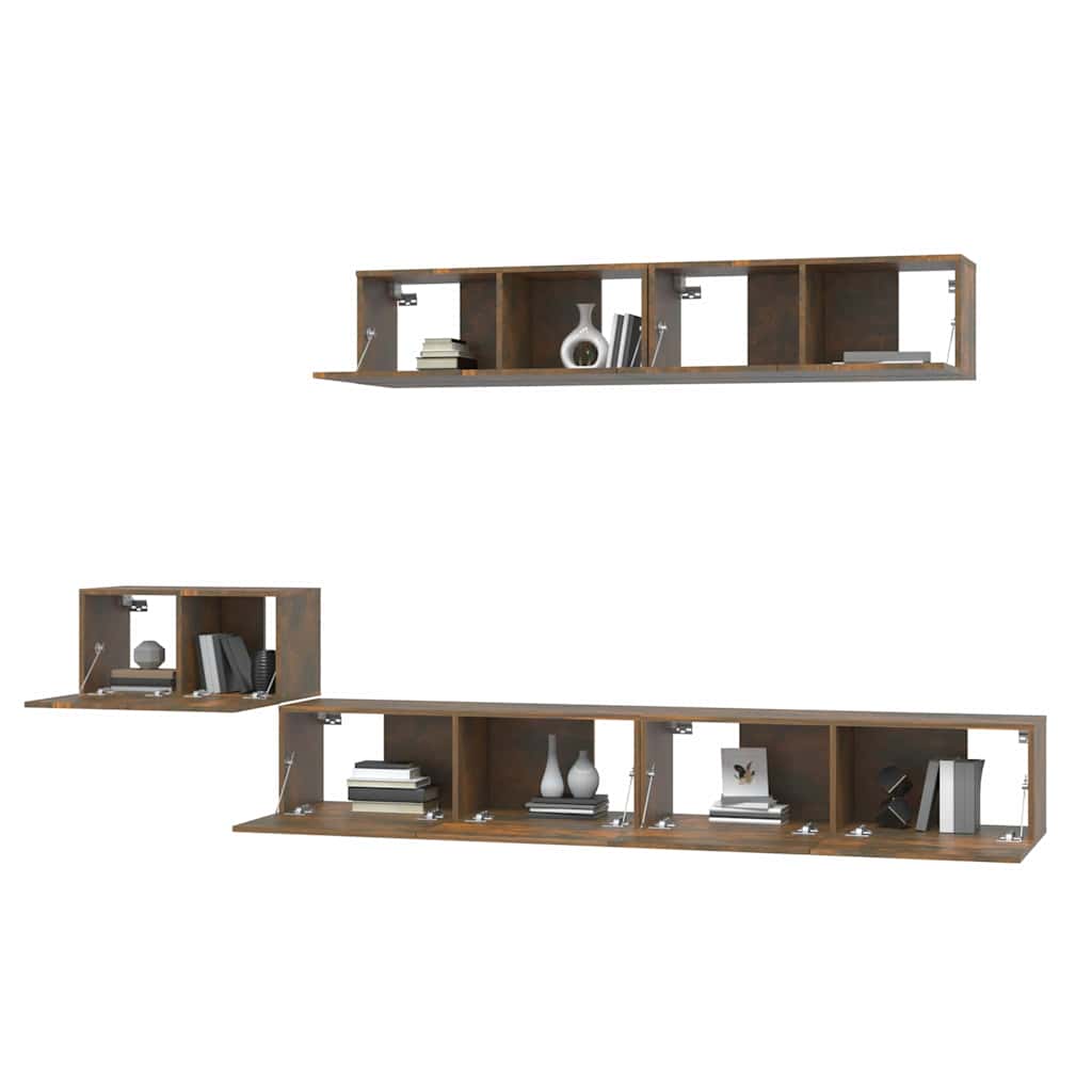 5-tlg. TV-Schrank-Set Weiß Holzwerkstoff