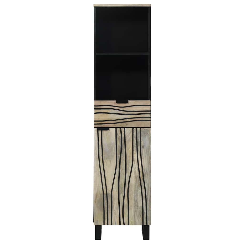 Badezimmerschrank Natur 38 x 33 x 160 cm Holzwerkstoff