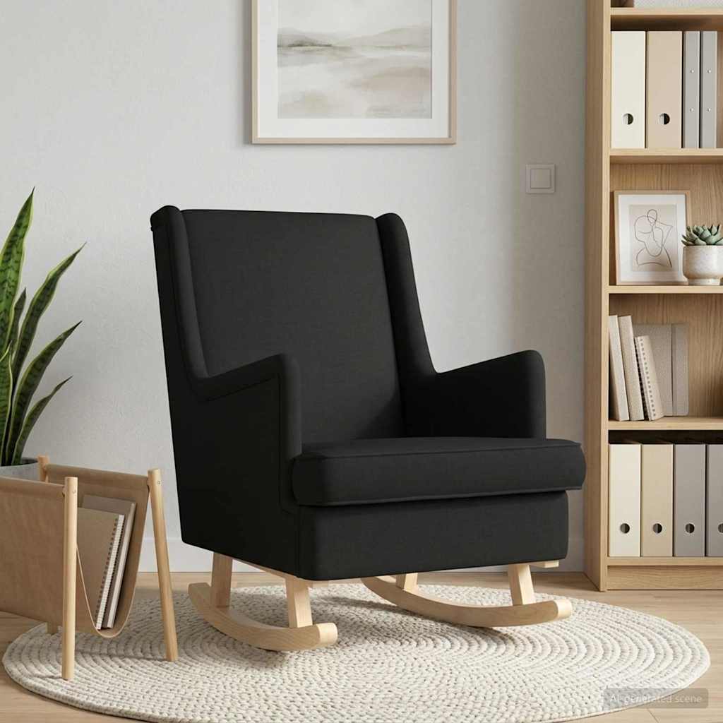 Schaukelstuhl Hellgrau 62 x 80 x 85 cm Stoff