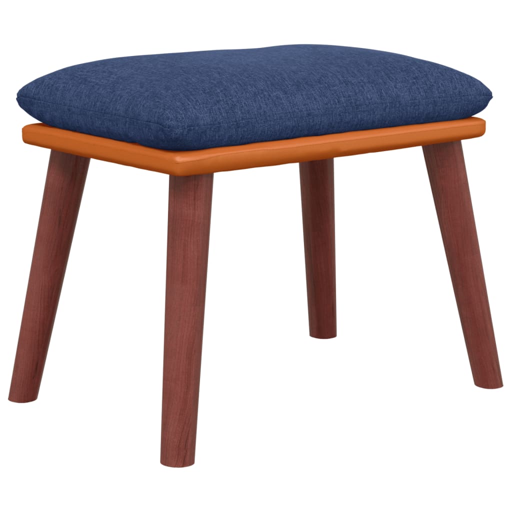Fußhocker Hellgrau 45x29,5x35 cm Stoff und Kunstleder